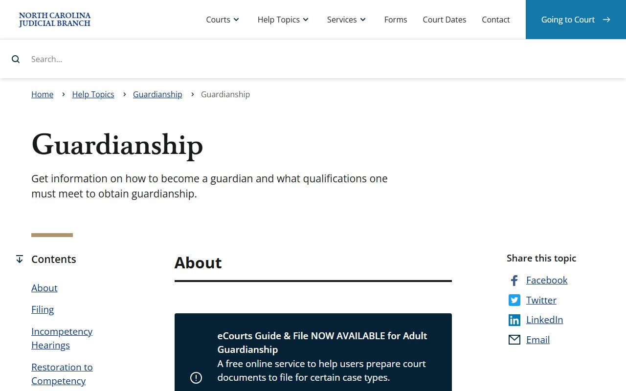 Guilford County probate records North Carolina guardianship help